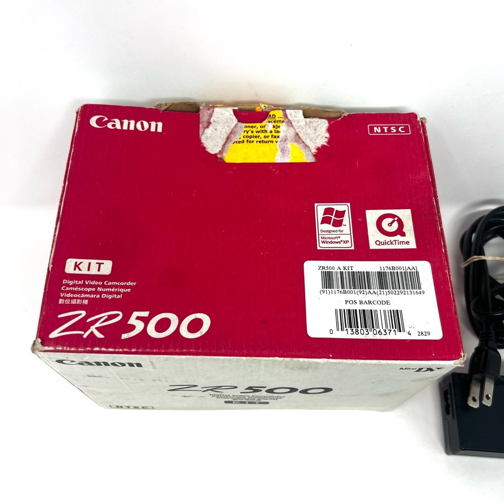 Canon ZR500 MiniDV Digital Video Camcorder Transfer Camera AS IS For Repair READ - Picture 13 of 13